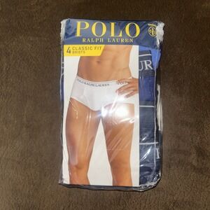 Polo Ralph Lauren Briefs Men's XL Classic Fit 4-Pk Stretch Fabric Blue NIB